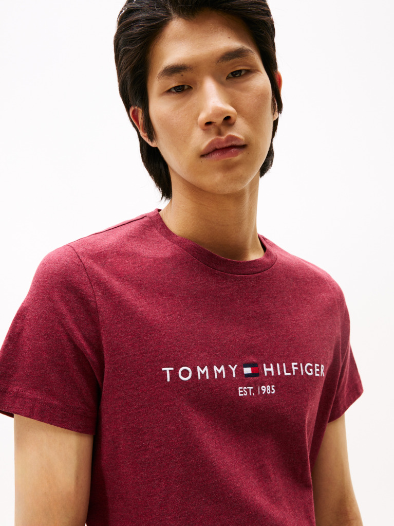 Red Logo Slim Fit Jersey T-Shirt  Men