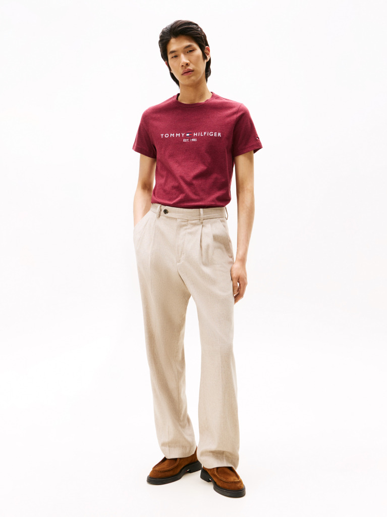 Red Logo Slim Fit Jersey T-Shirt  Men
