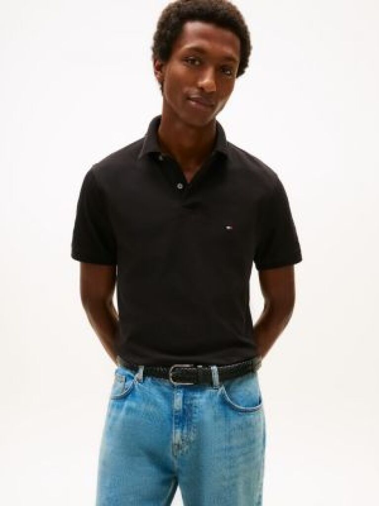 Black 1985 Collection Regular Fit Pique Polo  Men