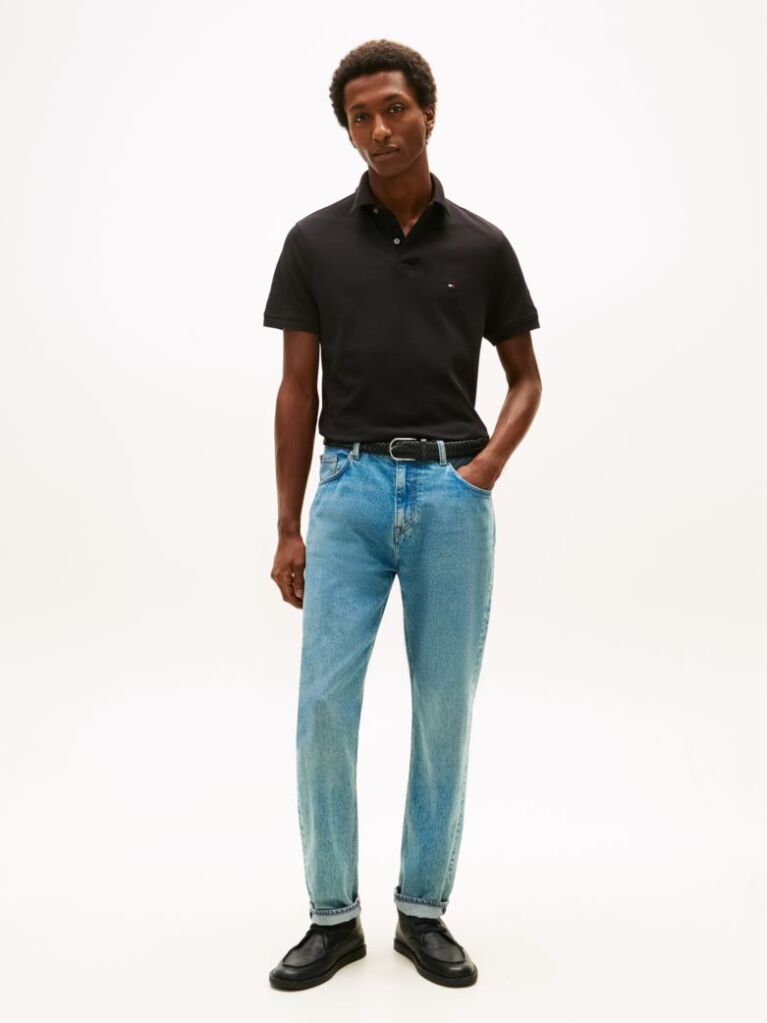 Black 1985 Collection Regular Fit Pique Polo  Men