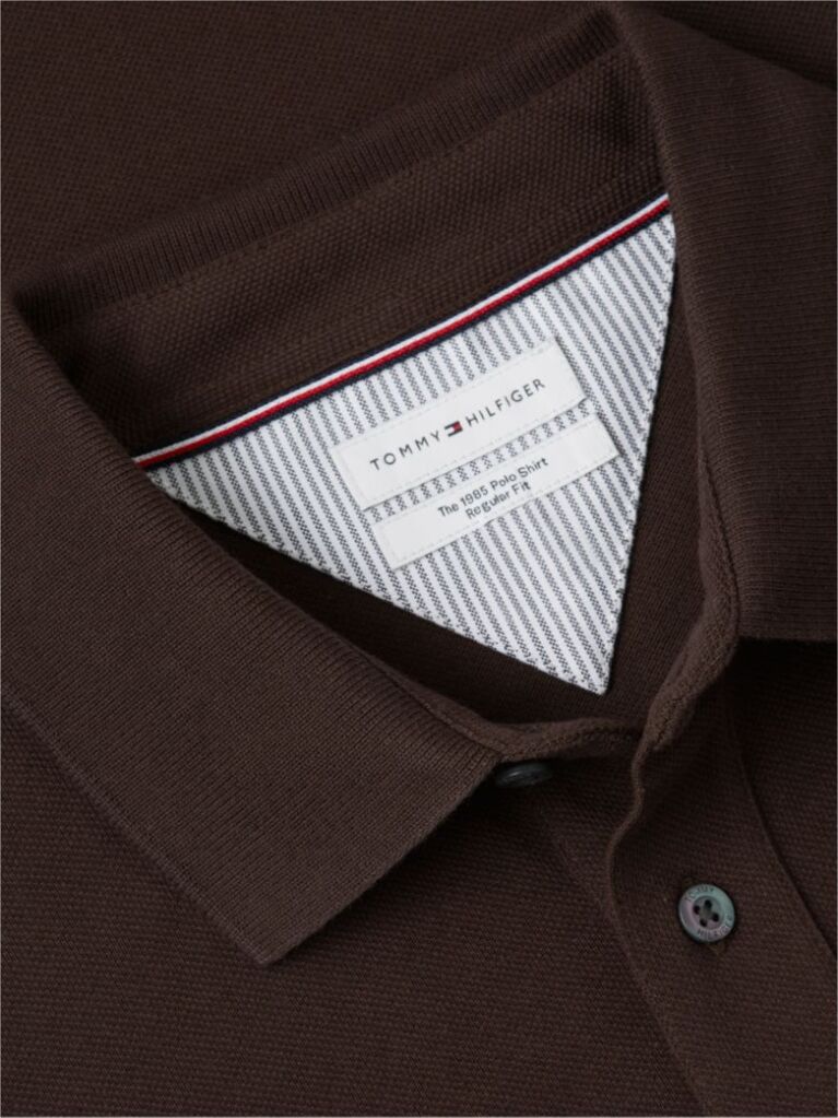 Brown 1985 Collection Regular Fit Pique Polo  Men