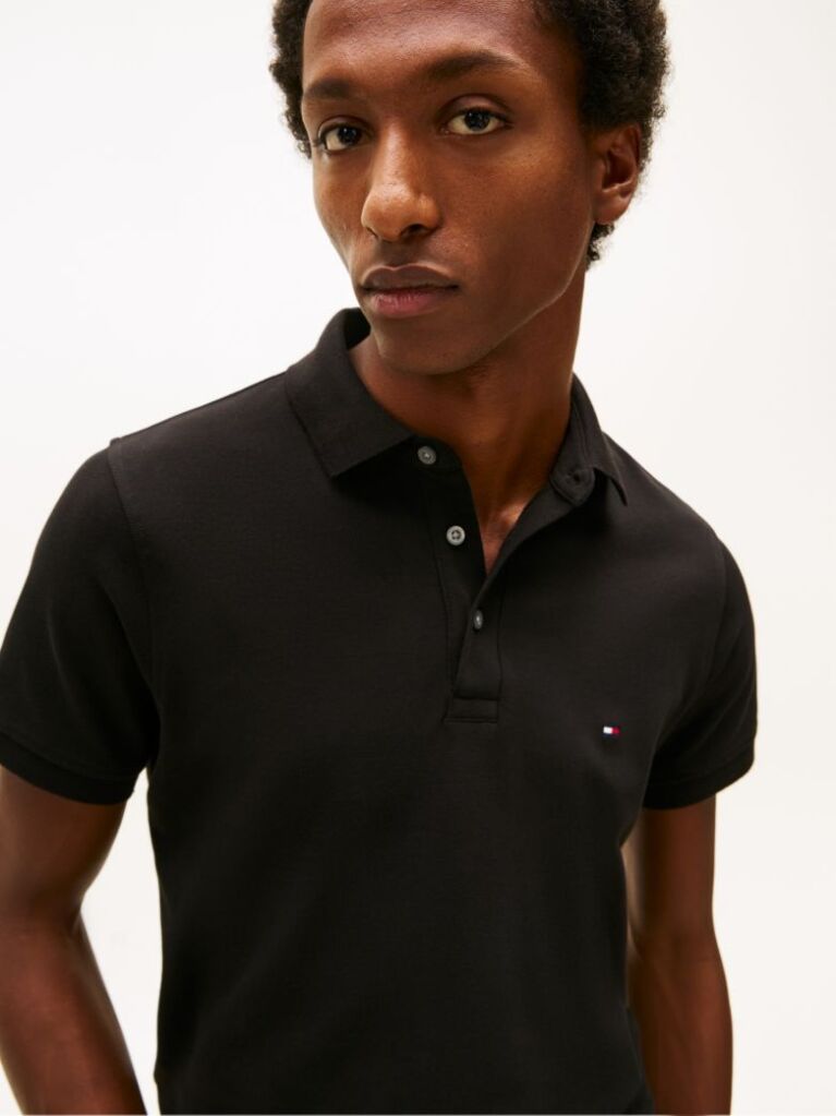 Black 1985 Collection Slim Fit Pique Polo  Men