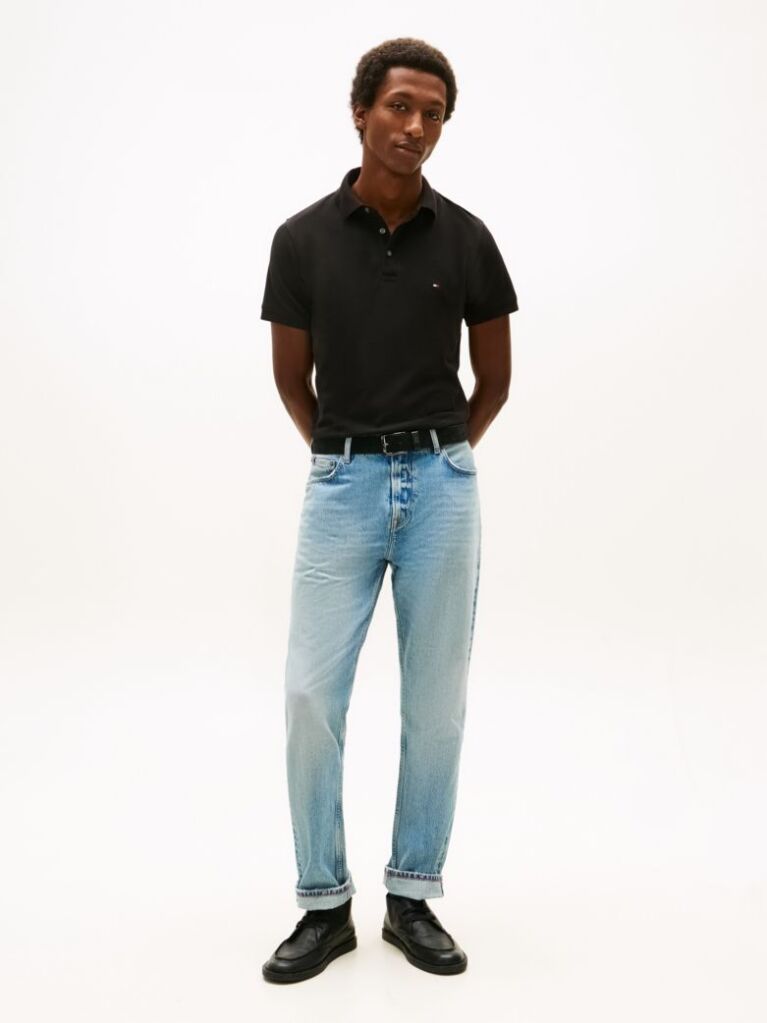Black 1985 Collection Slim Fit Pique Polo  Men
