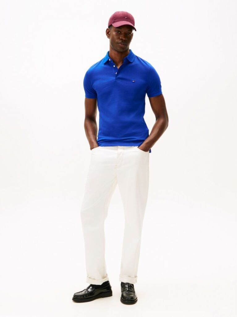Blue 1985 Collection Slim Fit Pique Polo  Men