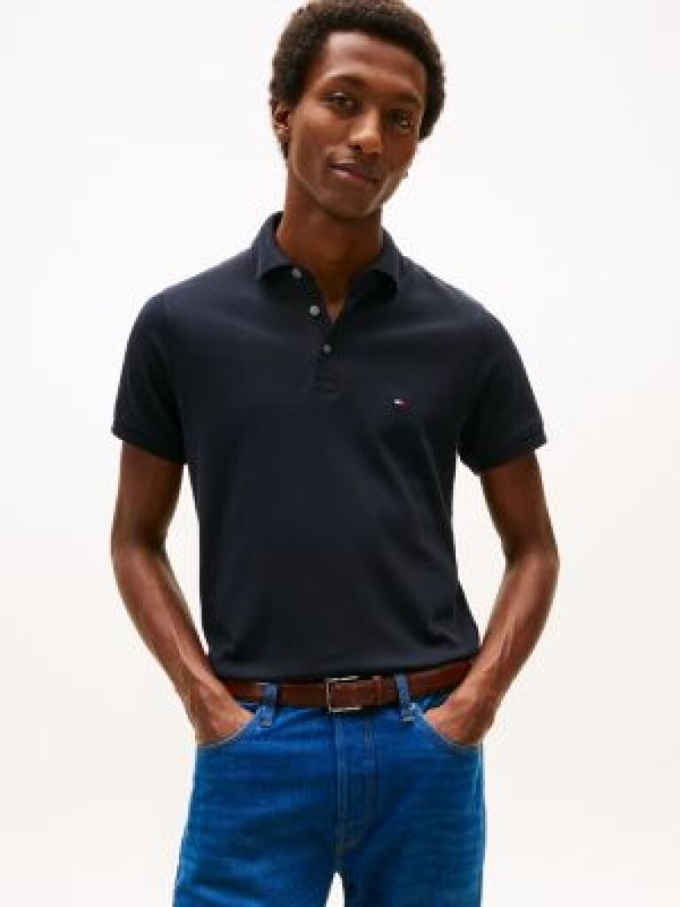Blue 1985 Collection Slim Fit Pique Polo  Men