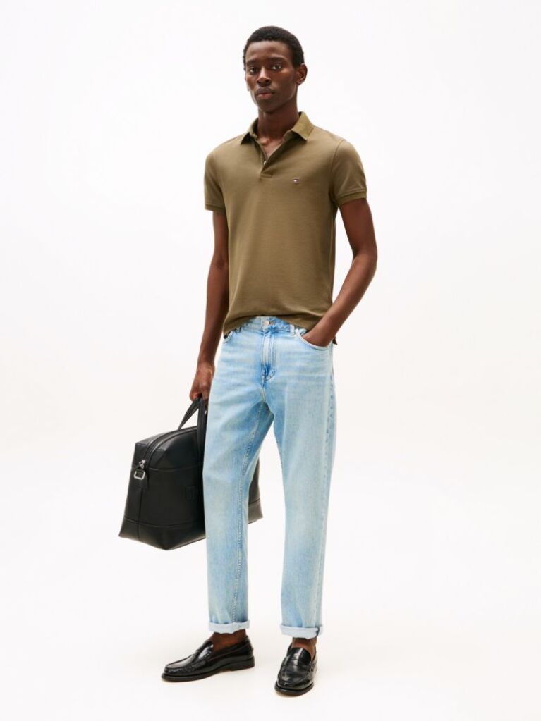 Green 1985 Collection Slim Fit Pique Polo  Men