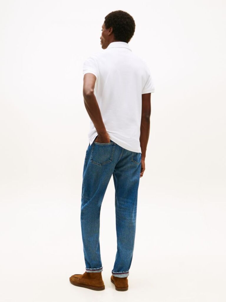 White 1985 Collection Slim Fit Pique Polo  Men