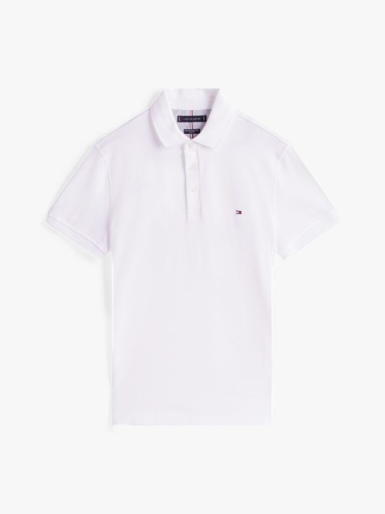 White 1985 Collection Slim Fit Pique Polo  Men