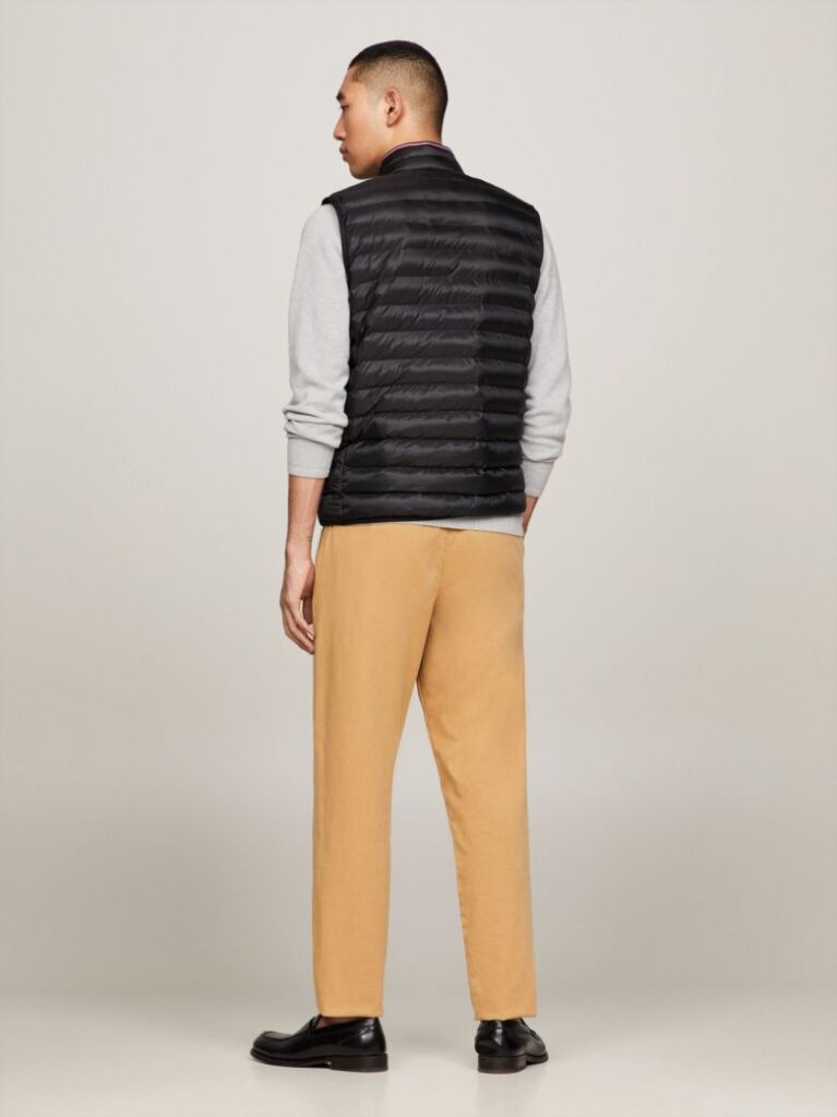 Black PACKAGING QUILTED VEST FROM RECYCLED MATERIALS  Men