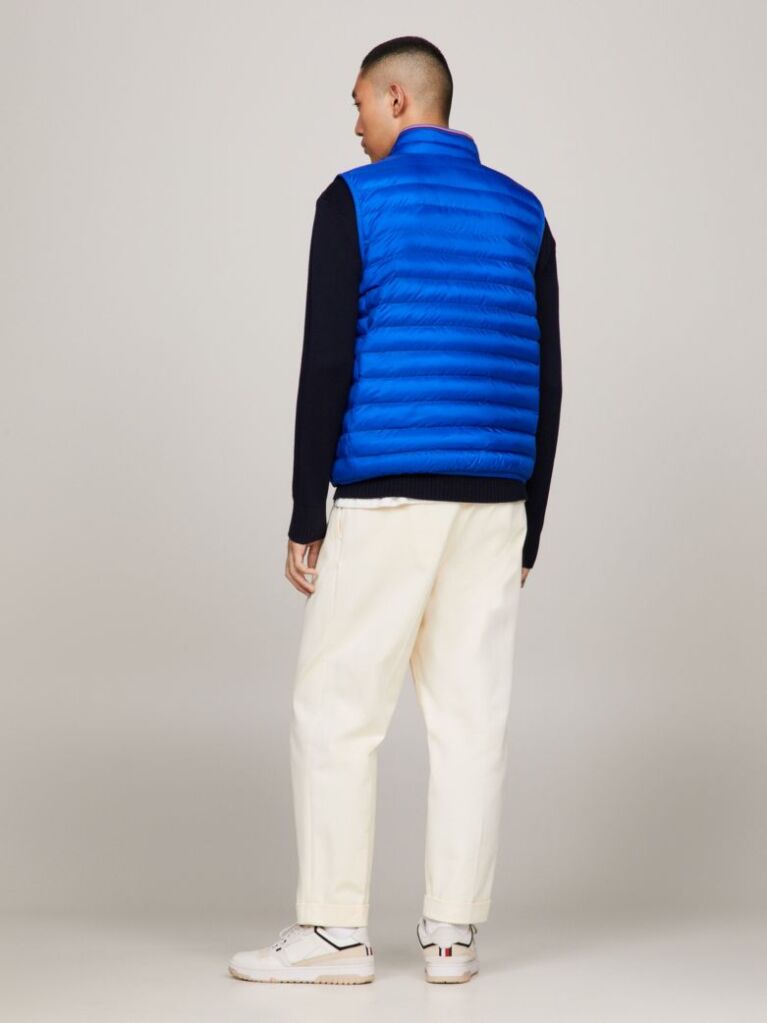 Blue PACKAGING QUILTED VEST FROM RECYCLED MATERIALS  Men