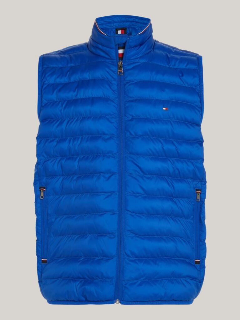 Blue PACKAGING QUILTED VEST FROM RECYCLED MATERIALS  Men