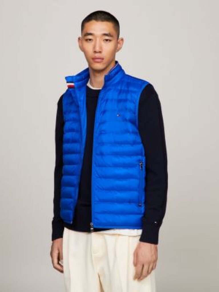 Blue PACKAGING QUILTED VEST FROM RECYCLED MATERIALS  Men