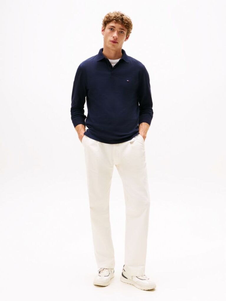 Blue 1985 Collection Regular Fit Long Sleeve Polo  Men