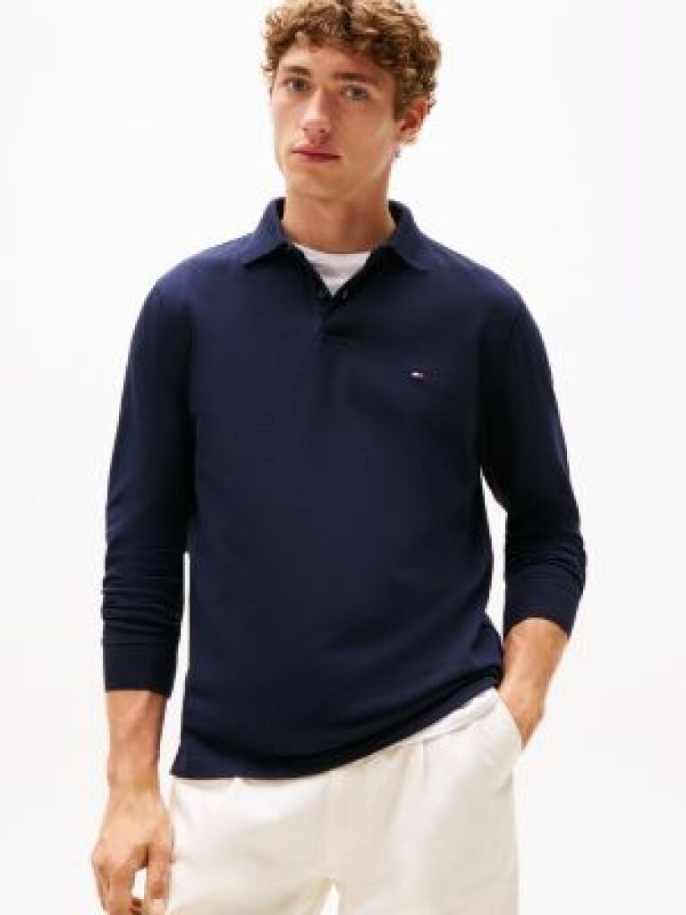 Blue 1985 Collection Regular Fit Long Sleeve Polo  Men