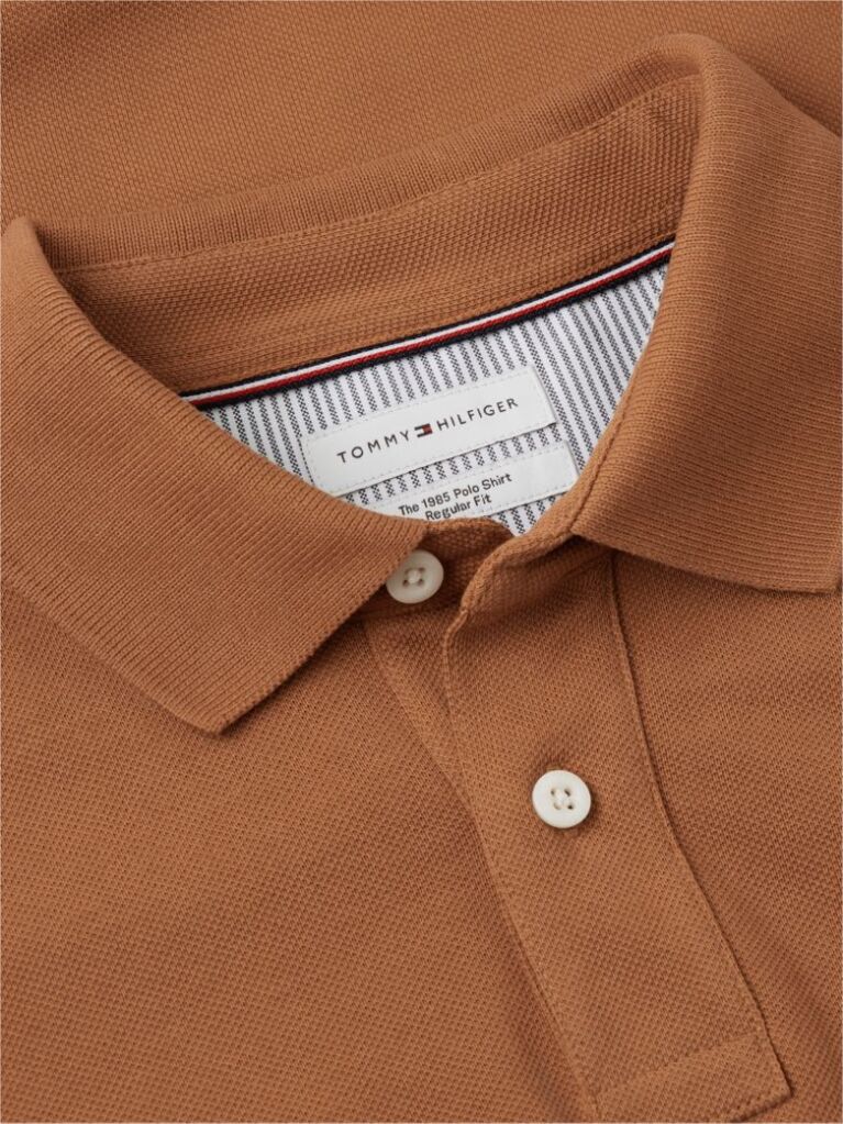 Brown 1985 Collection Regular Fit Long Sleeve Polo  Men