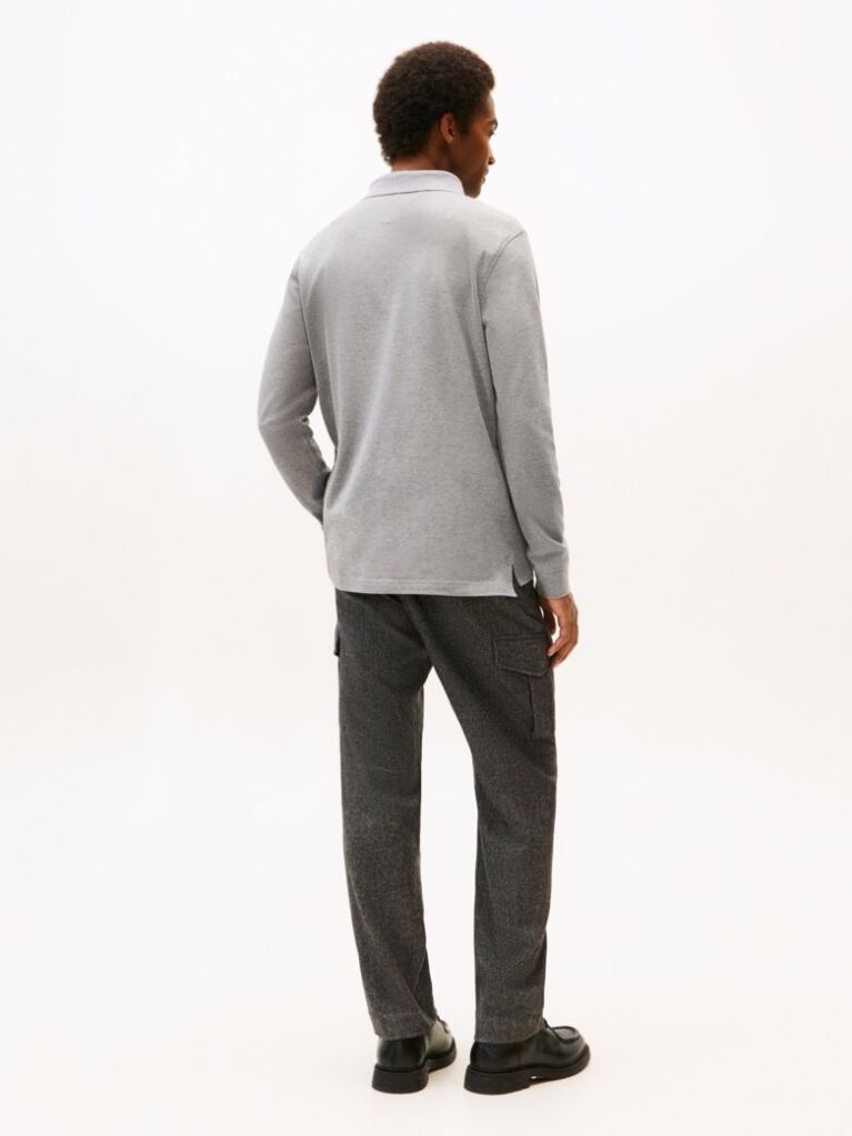 Grey 1985 Collection Regular Fit Long Sleeve Polo  Men