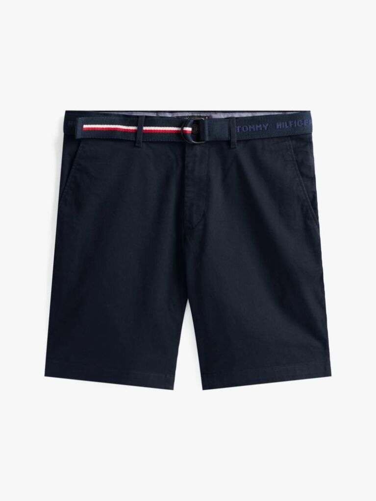 Blue Essential Brooklyn Twill Shorts With Belt  Men