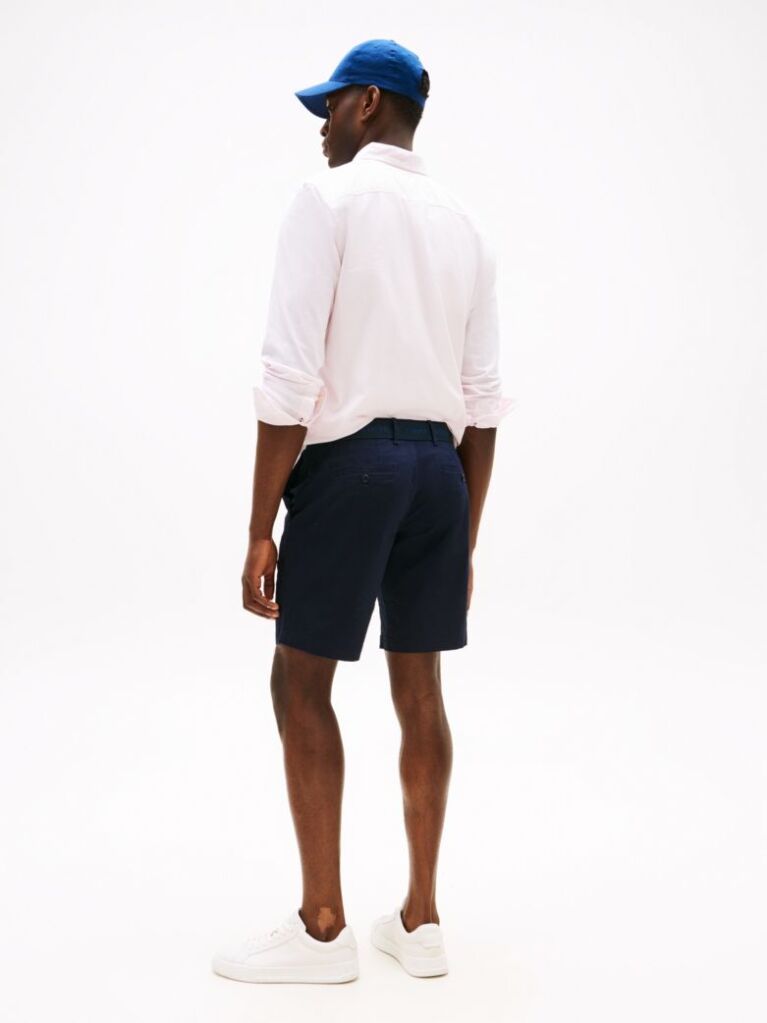 Blue Essential Brooklyn Twill Shorts With Belt  Men