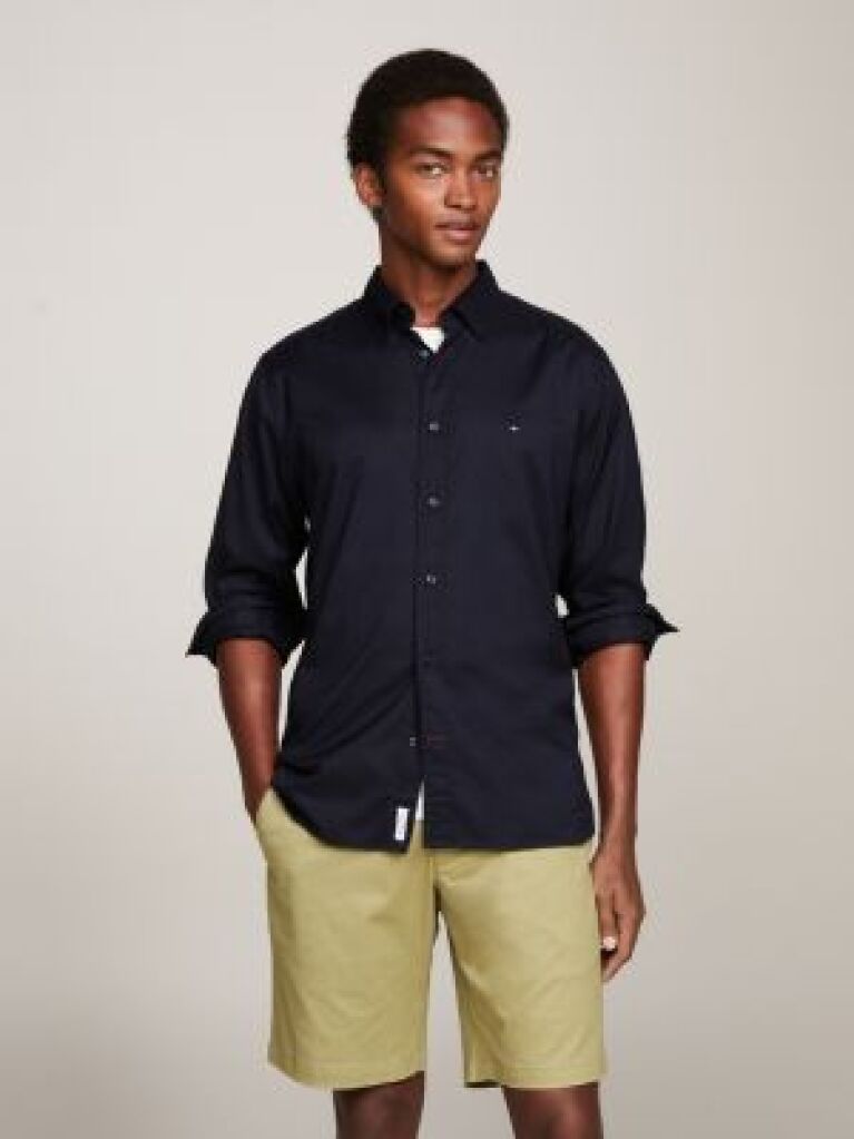 Blue POPLIN SHIRT WITH TH FLEX TECHNOLOGY  Men