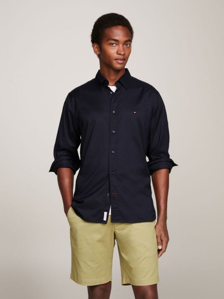 Blue POPLIN SHIRT WITH TH FLEX TECHNOLOGY  Men