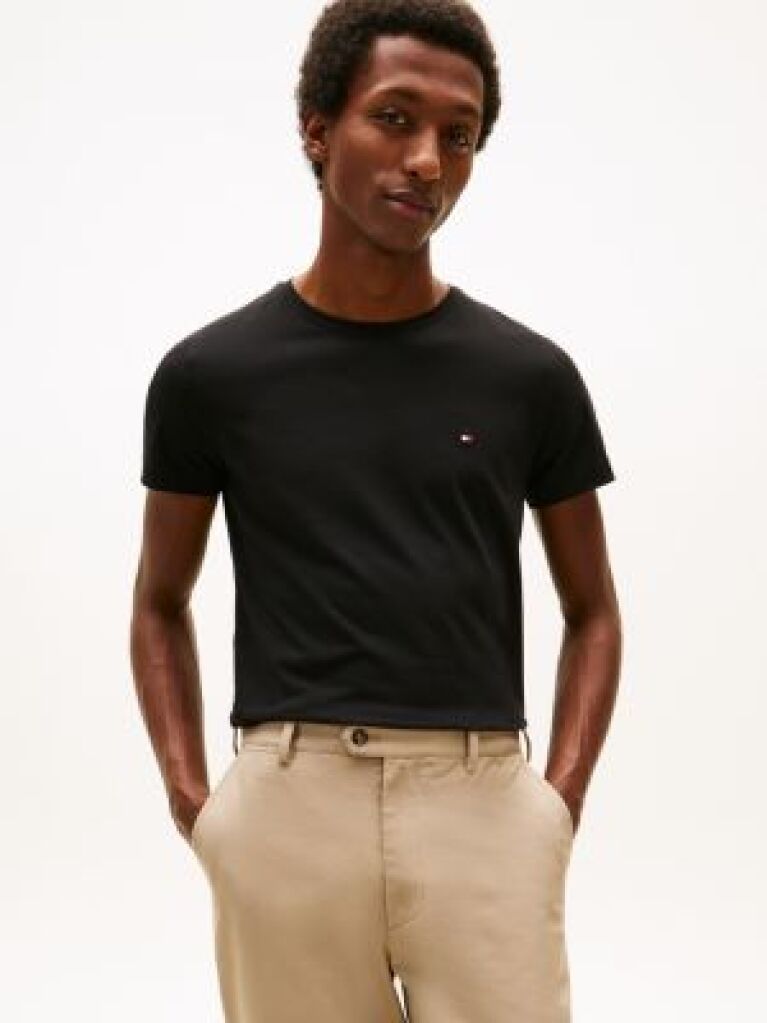 Black TH FLEX SLIM FIT T-SHIRT  Men