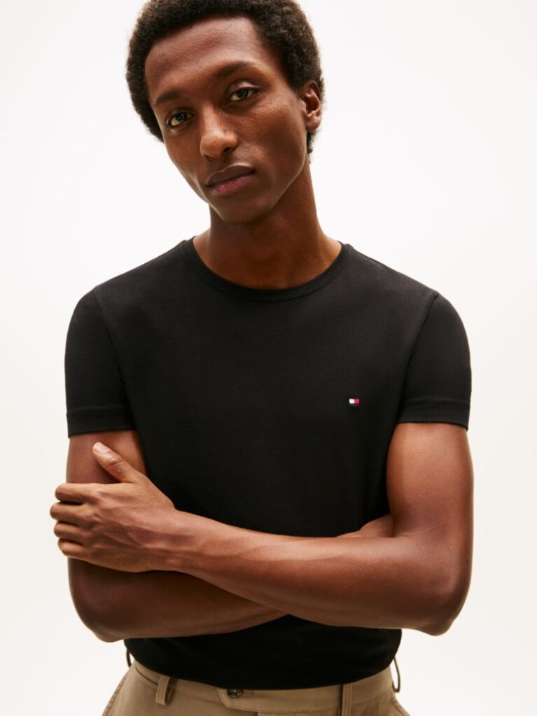 Black TH FLEX SLIM FIT T-SHIRT  Men
