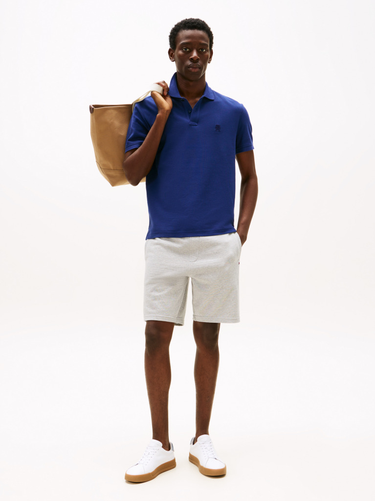Blue TH Monogram Polo Shirt  Men
