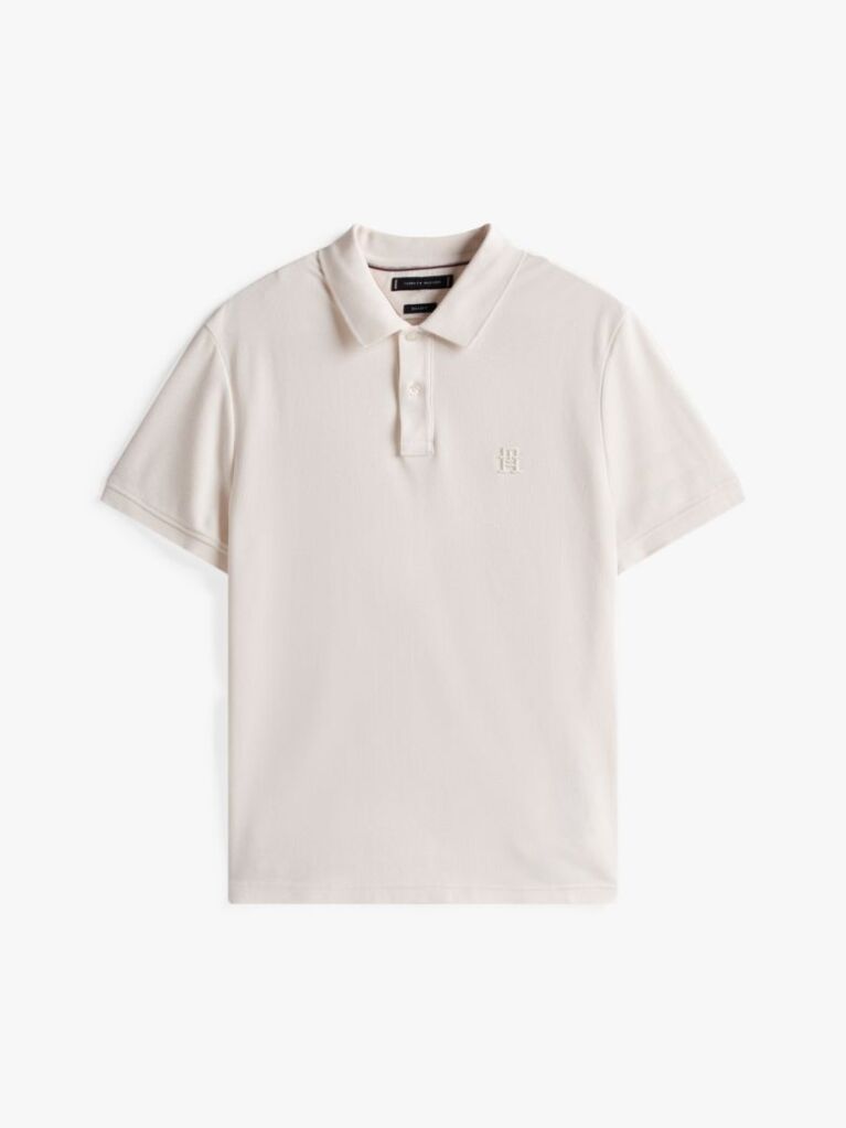 Beige TH Monogram Polo Shirt  Men