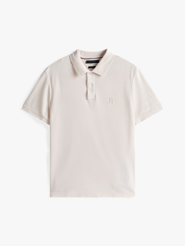 Beige TH Monogram Polo Shirt  Men