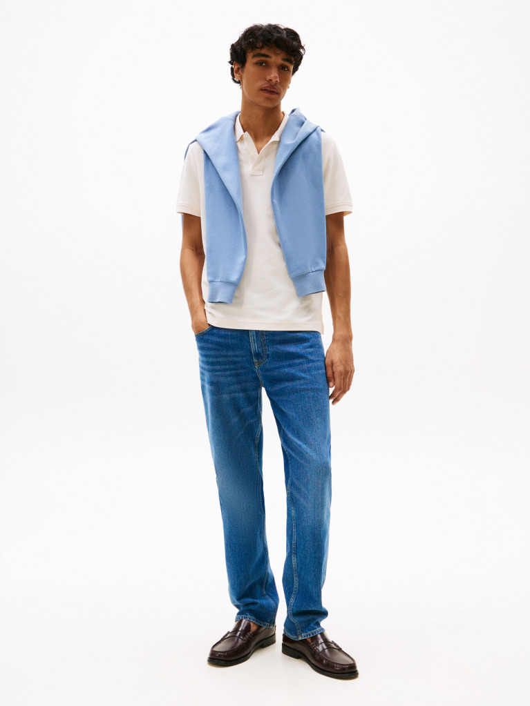 Beige TH Monogram Polo Shirt  Men