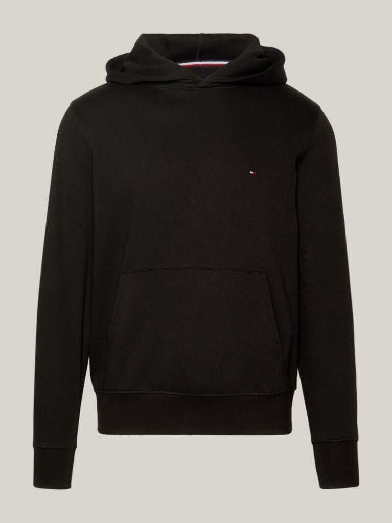 Black FLAG EMBROIDERY REGULAR FIT HOODY  Men