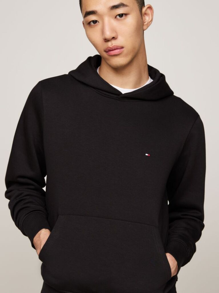 Black FLAG EMBROIDERY REGULAR FIT HOODY  Men