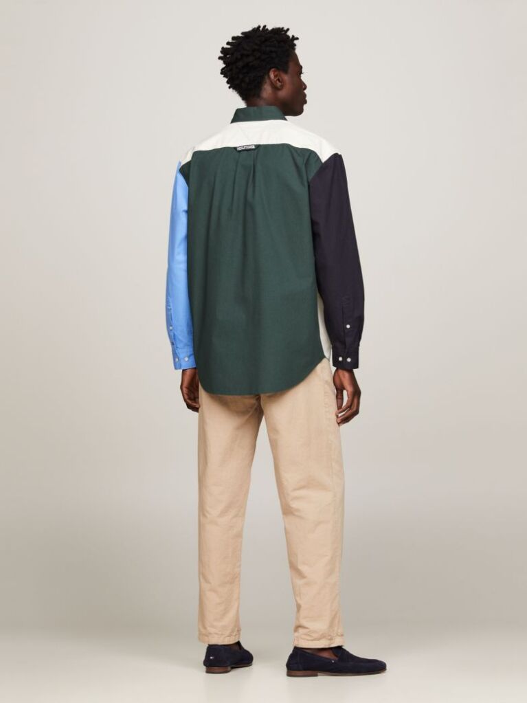 Multi Colour-Blocked Archive Crest Logo Regular Shirt  Men