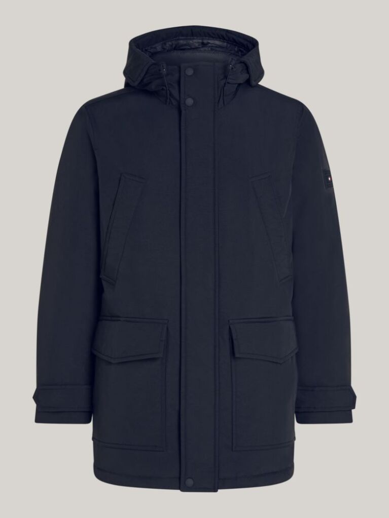Blue Down Hooded Rockie Parka  Men
