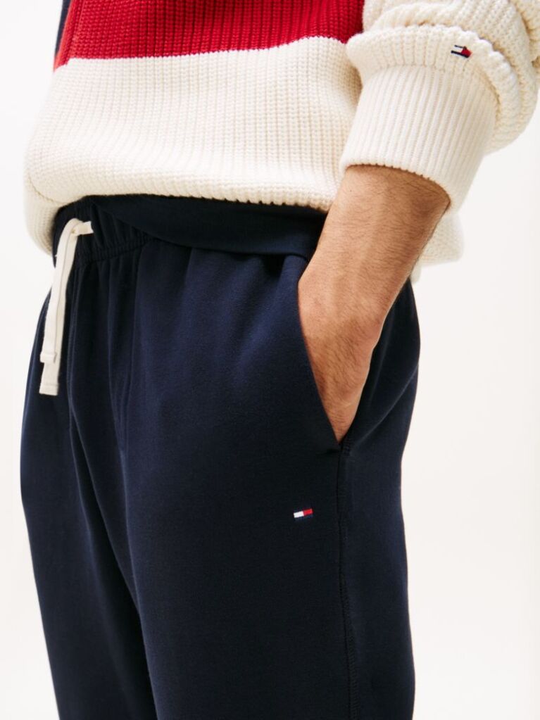 Blue Cuffed Leg Fleece Joggers  Men