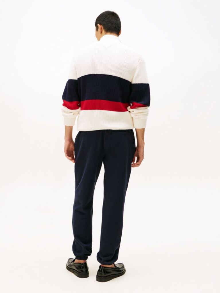 Blue Cuffed Leg Fleece Joggers  Men