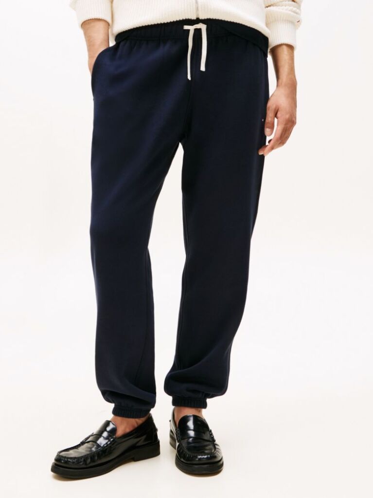 Blue Cuffed Leg Fleece Joggers  Men