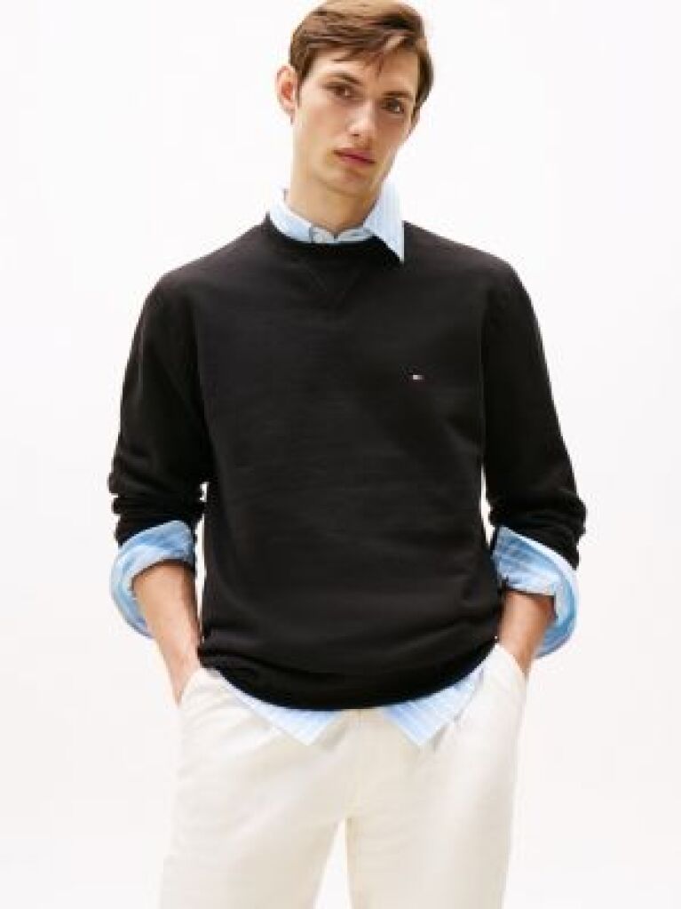 Black Fleece Crew Neck Sweatshirt  Men