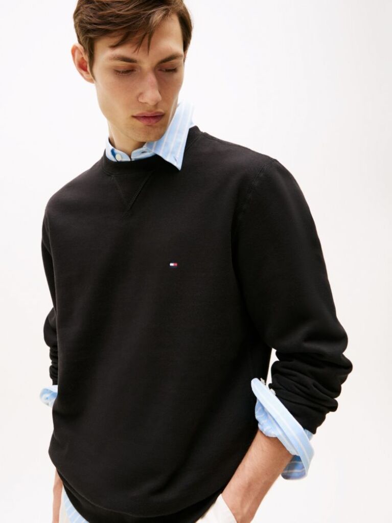 Black Fleece Crew Neck Sweatshirt  Men
