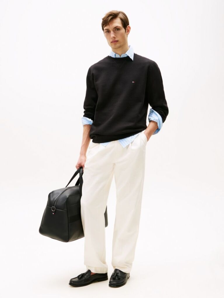 Black Fleece Crew Neck Sweatshirt  Men