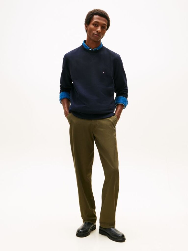 Blue Fleece Crew Neck Sweatshirt  Men