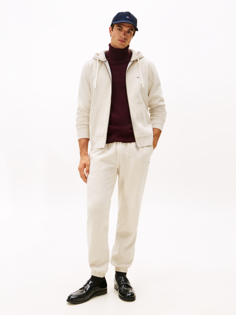 Beige Fleece Zip-Thru Hoody  Men