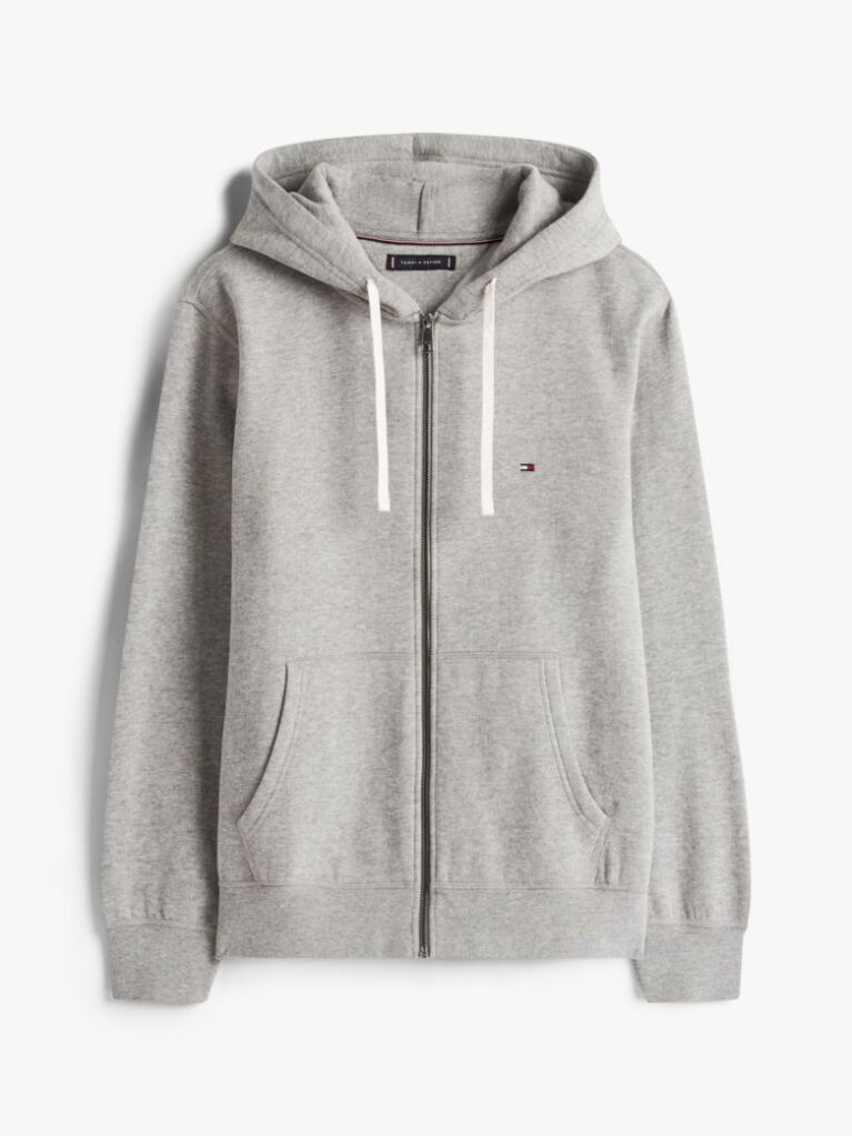 Grey Fleece Zip-Thru Hoody  Men