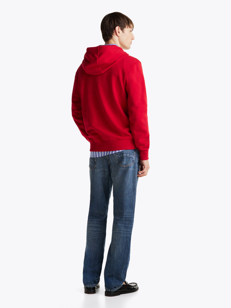 Red Flag Embroidery Terry Hoody  Men