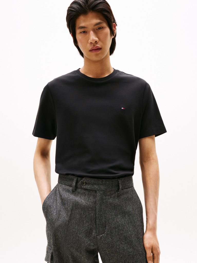 Black Interlock Knit T-Shirt  Men