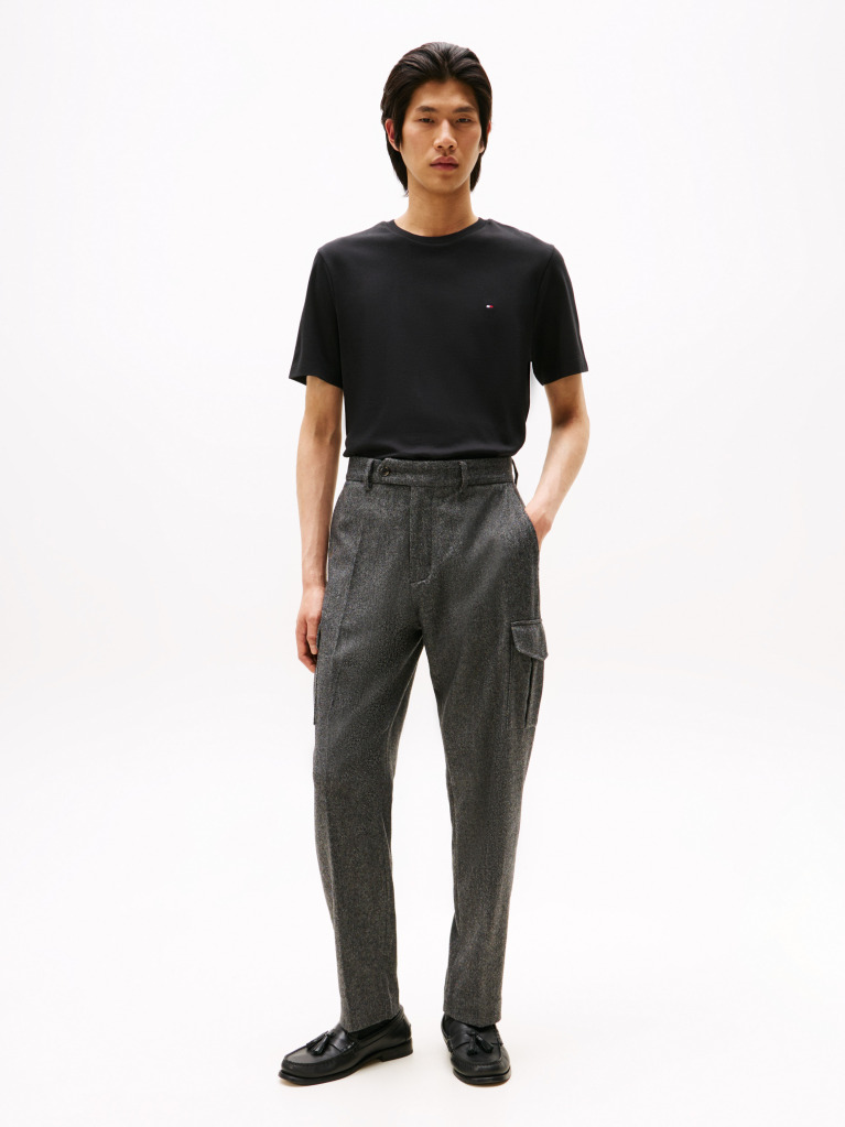 Black Interlock Knit T-Shirt  Men