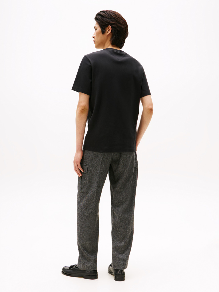 Black Interlock Knit T-Shirt  Men