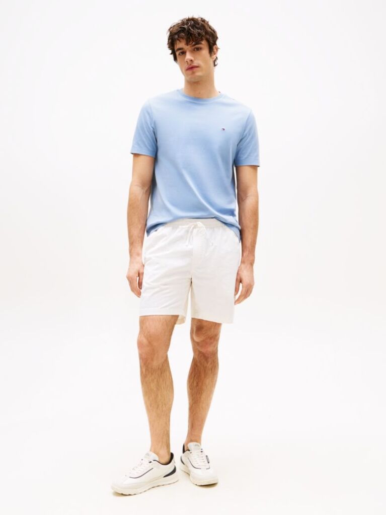 Blue Interlock Knit T-Shirt  Men