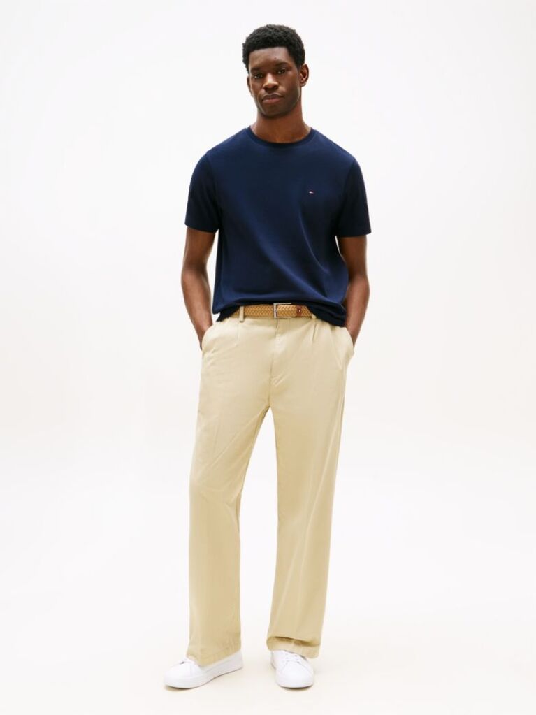 Blue Interlock Knit T-Shirt  Men