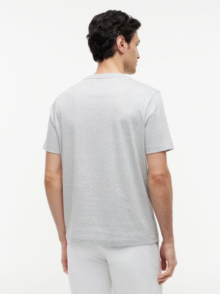 Grey Interlock Knit T-Shirt  Men